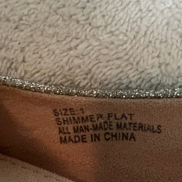 Kids Silver Glitter Ballet Flats - Picture 4 of 9